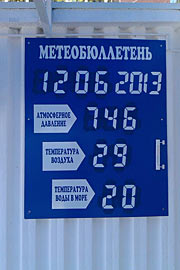 Температура воздуха и морской воды в окрестностях Солнечногорского 12 июня